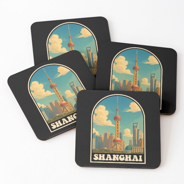 Item preview, Shanghai China Retro Skyline Oriental Pearl Design designed and sold by JackCurtis1991.