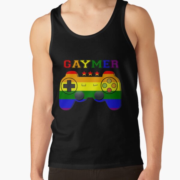 Gaymer Gamer Gay Pride LGBT T shirt Lesbian Rainbow Flag Tee Tank Top
