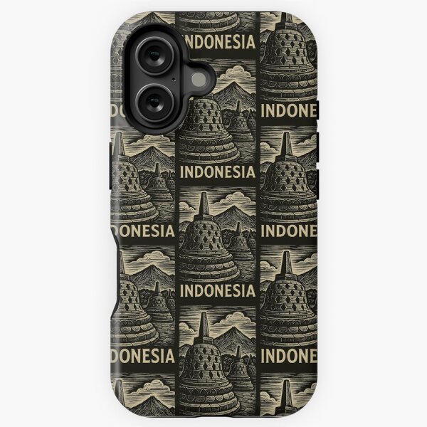 Item preview, Indonesia Linocut Style  designed and sold by Thistle-TShop.