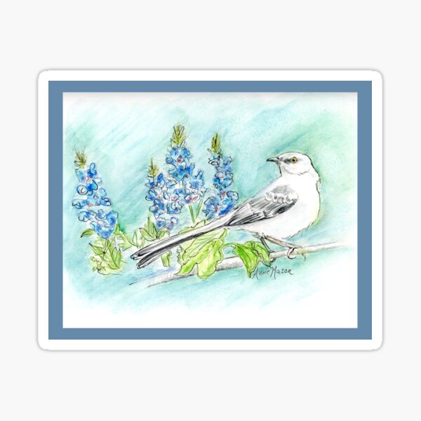 Texas - state bird and flower Sticker