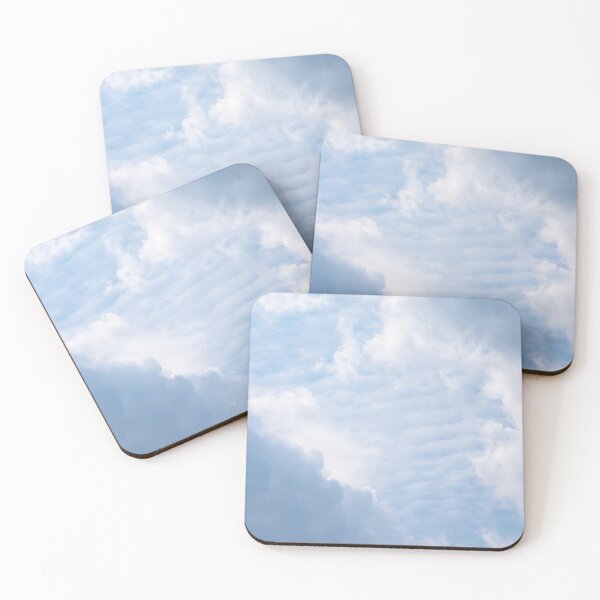 Item preview, A pattern in the clouds in a blue sky on a summer day - dreamy clouds nature and travel photography designed and sold by Christa Stroo Photography.