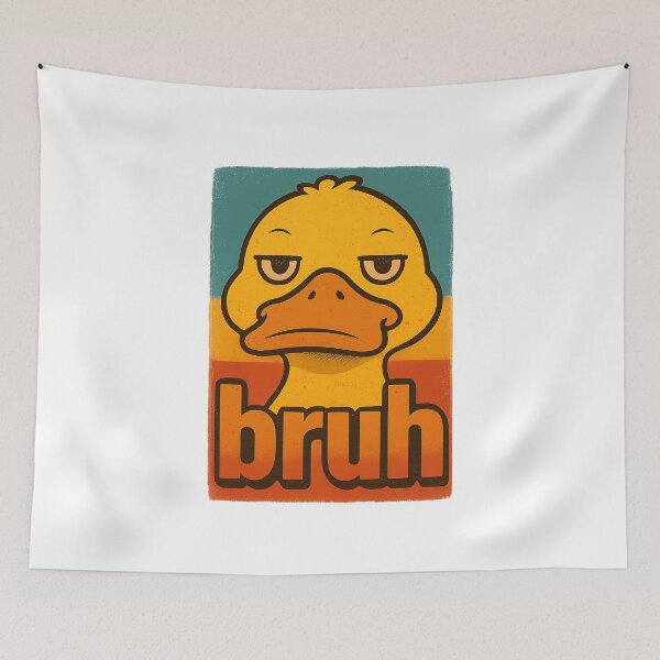 Item preview, Bruh Duck – Funny Moody Retro Duck Meme  designed and sold by The Junto Shop.