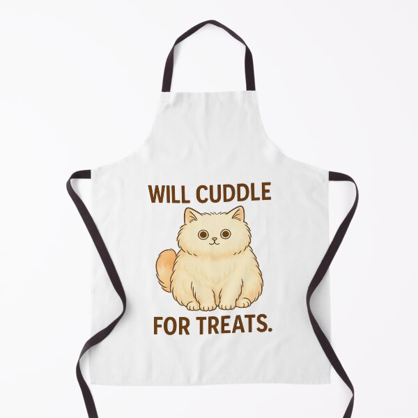 Item preview, Will Cuddle for Treats – Fluffy Cat Bribery Design designed and sold by FriskySloths.
