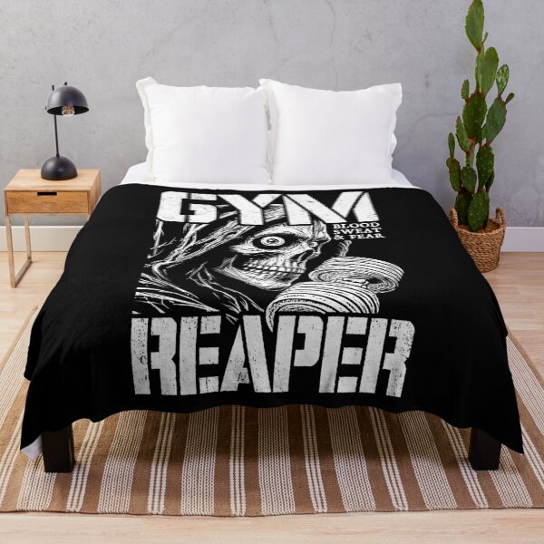 Artikelvorschau, Gym Reaper Lustiges Vintage Horror Workout Fitness Training entworfen und verkauft von GrandeDuc.