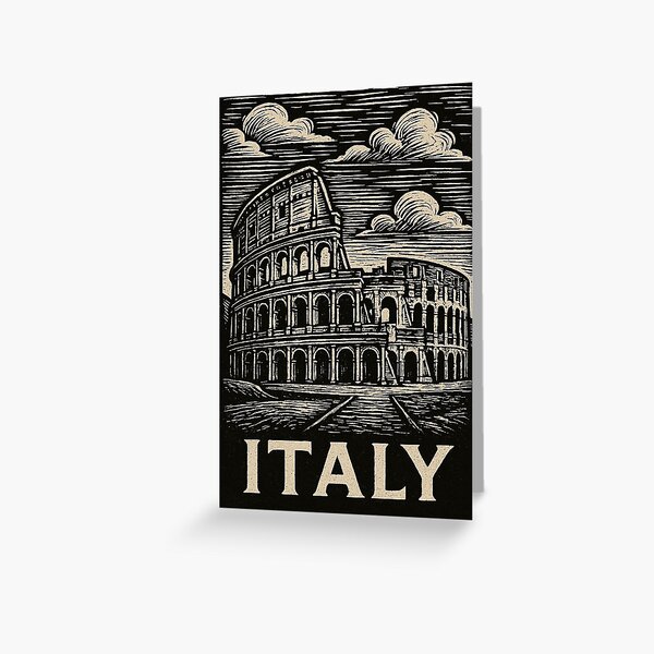 Item preview, Italy Linocut Style  designed and sold by Thistle-TShop.