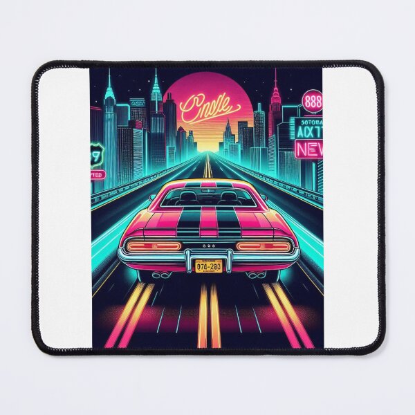 Item preview, Neon Muscle – Classic American Car on Futuristic Highway (Vector Art) designed and sold by ashokreddy343.