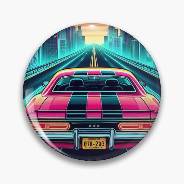 Item preview, Neon Muscle – Classic American Car on Futuristic Highway (Vector Art) designed and sold by ashokreddy343.