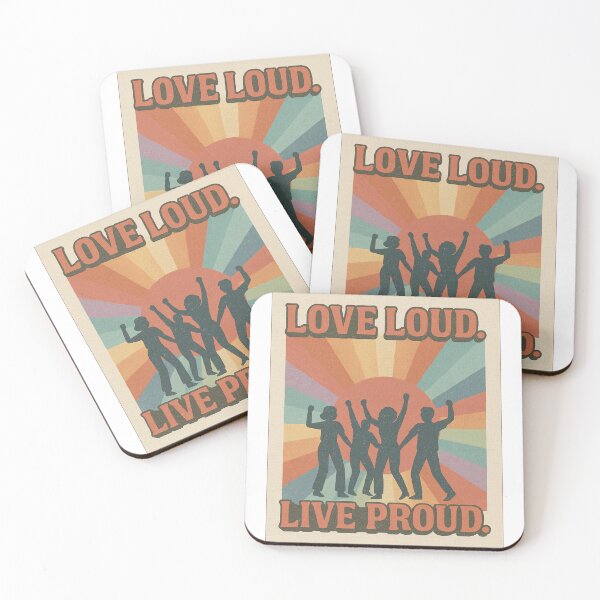 Item preview, Live Loud, Live Proud Retro designed and sold by Feathers and Flair.