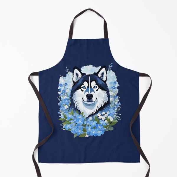 Item preview, Alaskan Malamute And Forget-Me-Nots Wildflowers designed and sold by taiche.