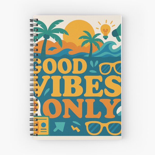 Item preview, Good Vibes Only – Retro Summer Beach Design with Palm Trees & Sunglasses designed and sold by andrew758.