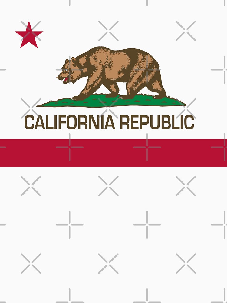 Thumbnail 7 of 7, Classic T-Shirt, California Republic state flag of California designed and sold by Bruiserstang.