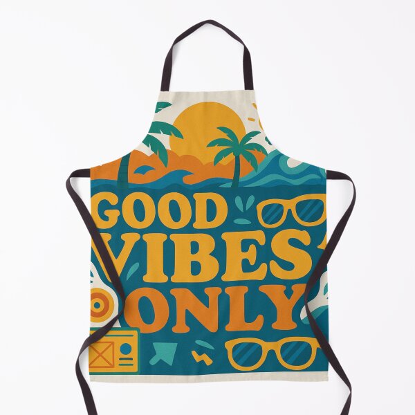 Item preview, Good Vibes Only – Retro Summer Beach Design with Palm Trees & Sunglasses designed and sold by andrew758.