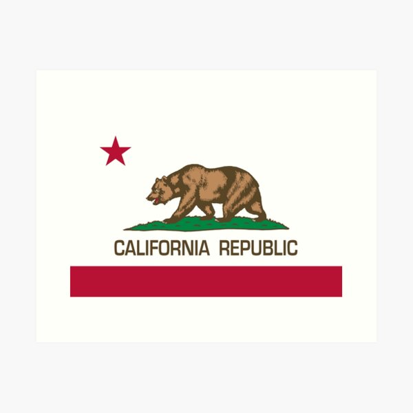 Vista previa del artículo con la obra «Bandera del estado de California, República de California», diseñado y vendido por Bruiserstang.