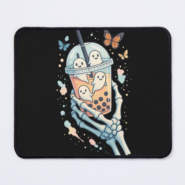Item preview, Skeleton Hand Holding Bubble Tea with Cute Ghosts – Spooky Aesthetic Drink Design designed and sold by ColorSplash123.