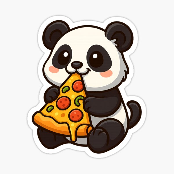 Chibi Panda Eating Pizza Merch & Gifts for Sale | Redbubble