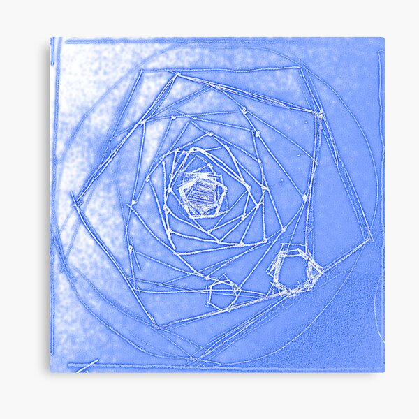 Magical Blue Fractal Depth Canvas Print