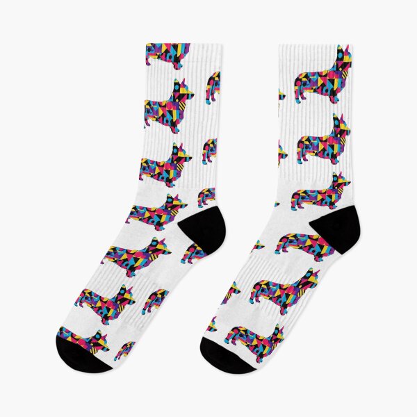 Item preview, Geometric Corgi Dog - Colorful Art Design designed and sold by Zini-ArtStudio.