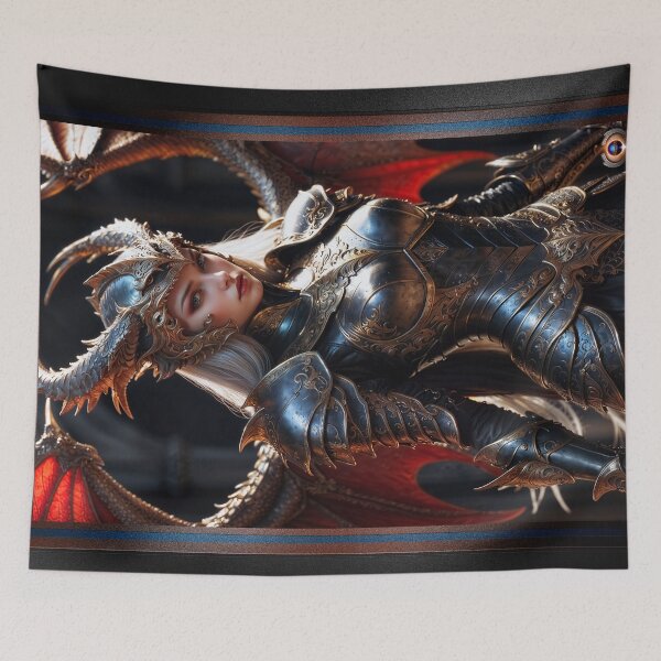 Item preview, Dragon Wing Portrait Of The Serene Beauty, Aeravyn Lyraeth Captivating AI Concept Art by Xzendor7 designed and sold by Xzendor7 Digital Art Creations.