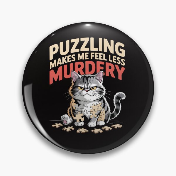 Item preview, Puzzling Makes Me Feel Less Murdery – Puzzle Cat Disassembled Shirt designed and sold by Slavicsoul.
