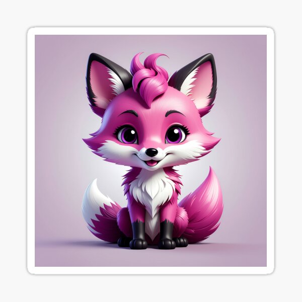 Item preview, Happy dark purple fox designed and sold by DesignFrabu.