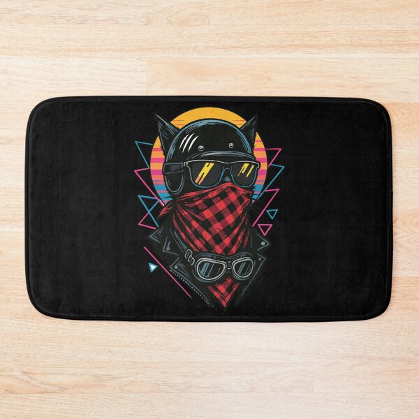 Item preview, Biker Bandit Cat In Helmet Sketchy Retro designed and sold by TomFrontierArt.