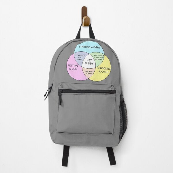 Item preview, Funny Venn Diagram – “Hey Buddy” Chart for Fights, Dogs, and Kids designed and sold by Shoot-The-Moon.