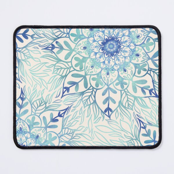 Item preview, Tranquility teal mandala designed and sold by Rosebudstudio Halsey.