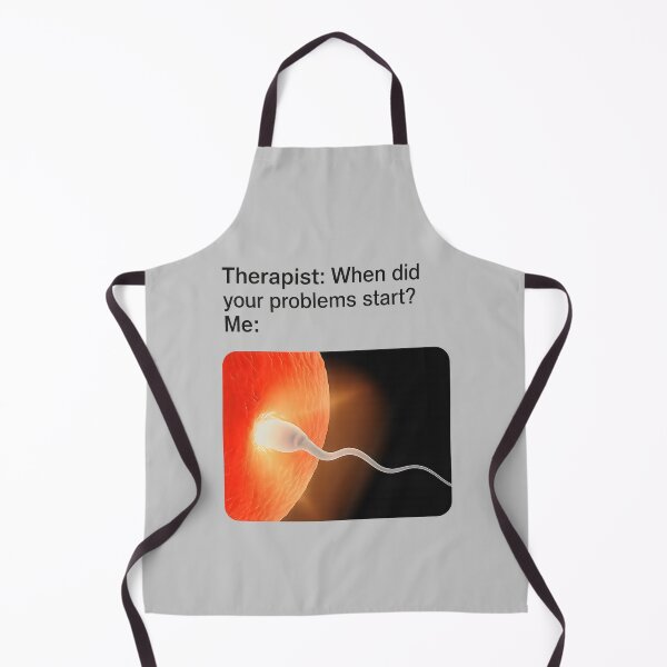 Item preview, Dark Humour Therapy Meme – “When Did Your Problems Start?” Conception Joke Design designed and sold by Shoot-The-Moon.