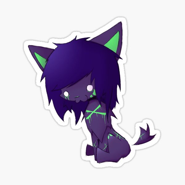 emodawg emo dog sitting Sticker