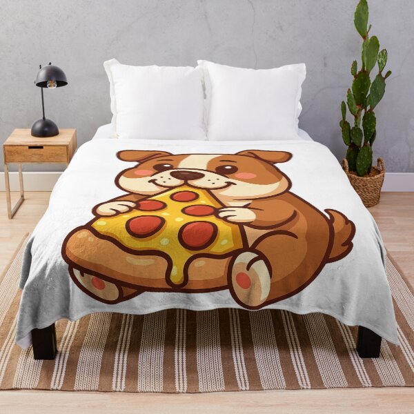 Item preview, Cute Bulldog Eating Pizza designed and sold by k3rstman1.