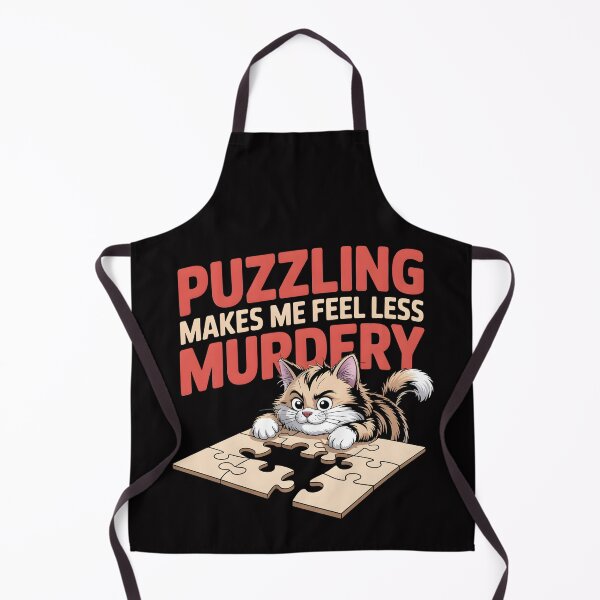 Item preview, Puzzling Makes Me Feel Less Murdery – Killer Cat Puzzle Shirt designed and sold by Slavicsoul.