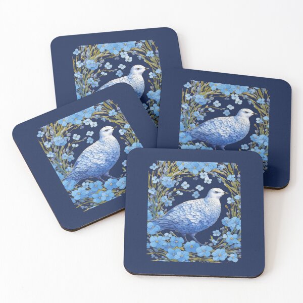 Item preview, Willow Ptarmigan And Forget-Me-Nots designed and sold by taiche.