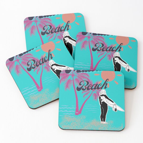 Item preview, Vintage Malibu Beach Surfer Art Print designed and sold by Artistikvibes.