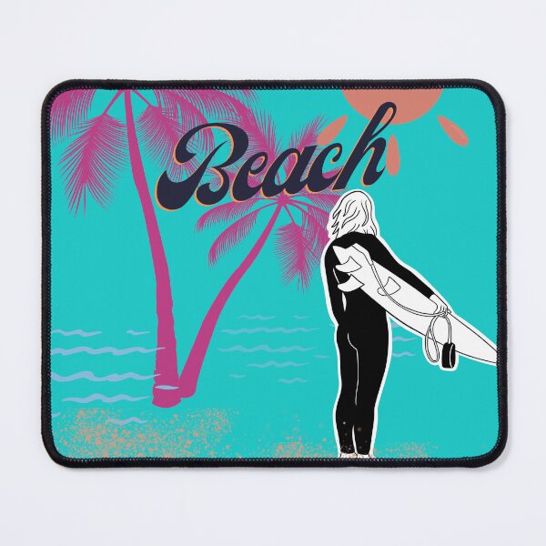Item preview, Vintage Malibu Beach Surfer Art Print designed and sold by Artistikvibes.
