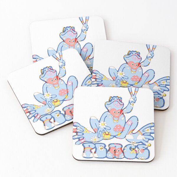 Item preview, Light blue Peace Frog with clouds and rainbows designed and sold by natnat7w.