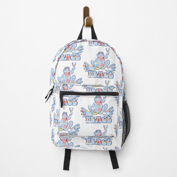 Item preview, Light blue Peace Frog with clouds and rainbows designed and sold by natnat7w.