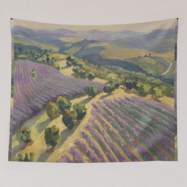 Item preview, Idyllic French Aerial Landscape | Lavender Fields | Impressionist  designed and sold by CARRAANN.