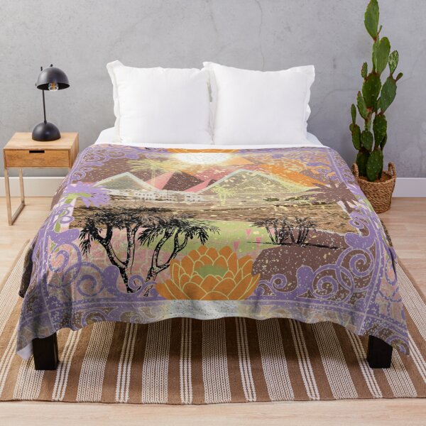 Item preview, Ancient Egyptian Pyramids in Golden Desert with Palm Trees and Sacred Sun designed and sold by Sugar Wisdom .