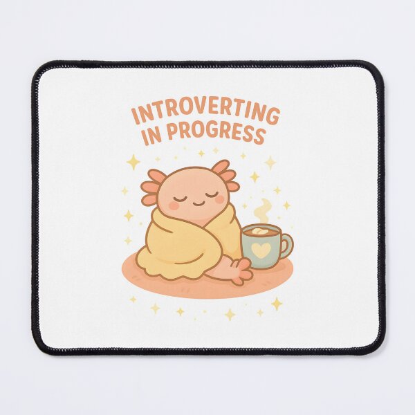 Item preview, Introverting in Progress Cute Axolotl Coffee Lover Design designed and sold by ArtbotsGallery.