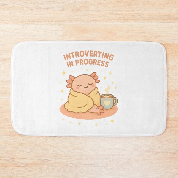 Item preview, Introverting in Progress Cute Axolotl Coffee Lover Design designed and sold by ArtbotsGallery.