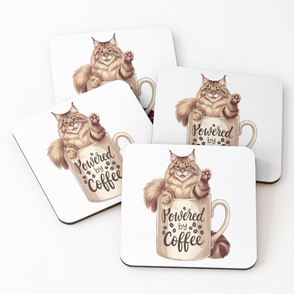 Item preview, Maine Coon Coffee Lover – Cute & Cozy Cat Design  designed and sold by Petpixy.