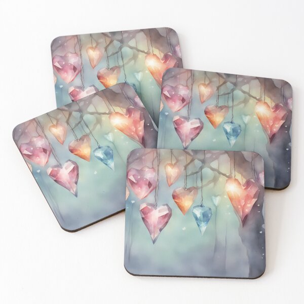 Item preview, Glowing Glass Hearts designed and sold by CalmnessbyChoice.