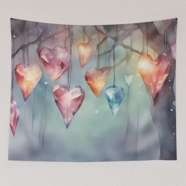 Item preview, Glowing Glass Hearts designed and sold by CalmnessbyChoice.