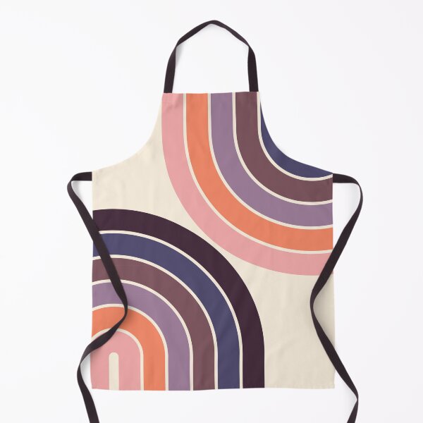 Item preview, Midcentury Modern Geometric Rainbow C7 in Aesthetic Sunset Vibes Purple Orange Pink designed and sold by nineFlorals.
