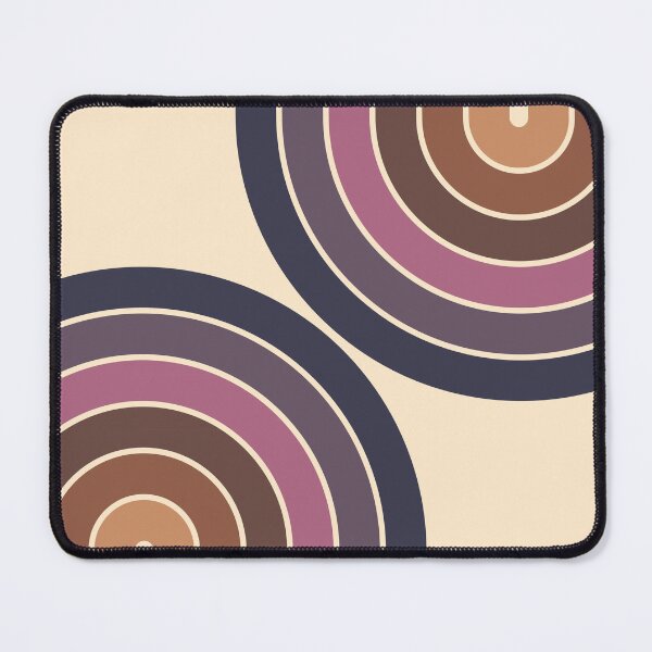 Item preview, Midcentury Modern Geometric Rainbow C5 in Rustic Earthy Purple Blue designed and sold by nineFlorals.