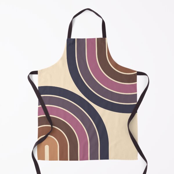 Item preview, Midcentury Modern Geometric Rainbow C5 in Rustic Earthy Purple Blue designed and sold by nineFlorals.