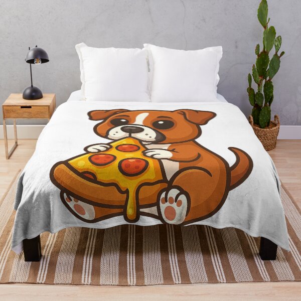 Item preview, Cute Boxer Eating Pizza designed and sold by k3rstman1.