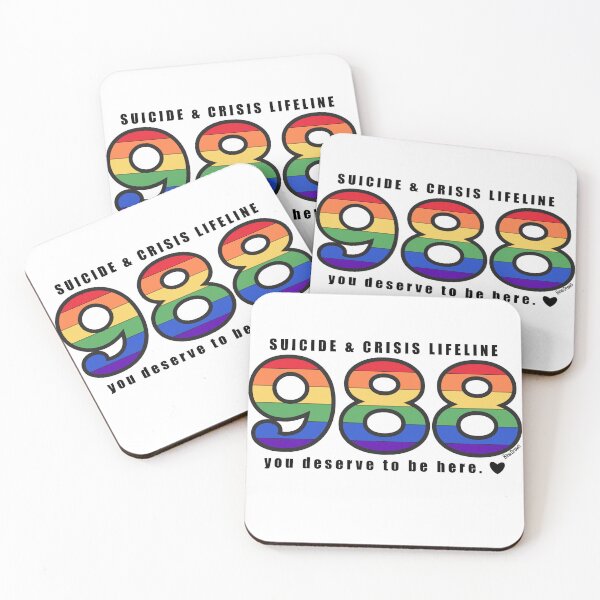 Item preview, Rainbow Pride Flag 988 Number designed and sold by BinaDraws.