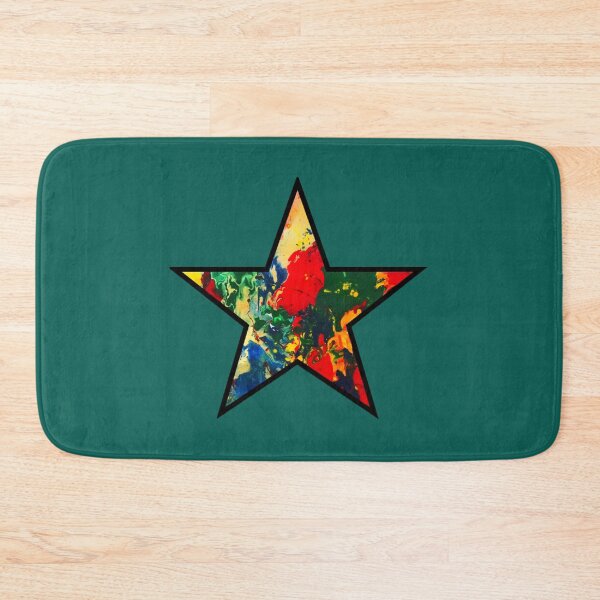 Item preview, Pop Art rainbow colour marbled Five Point - pentagram Star  designed and sold by Kludoman.
