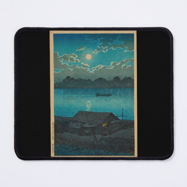 Item preview, Arakawa no Tsuki (Moon on the Arakawa River, Akabane) by Hasui Kawase | Japanese Moonlight Poster | Japandi Wall Decor designed and sold by artofuniverse.